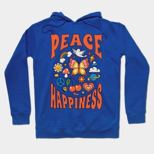 Groovy peace happiness 70s vibe Hoodie